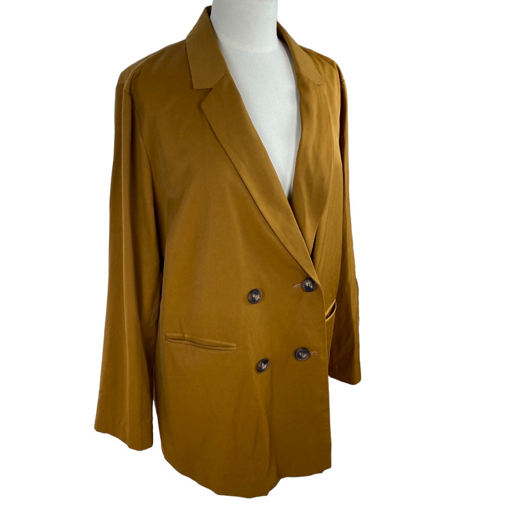 Elizabeth And James Boyfriend Blazer Mustard Quiet Luxury Oversized Parisian-Xl